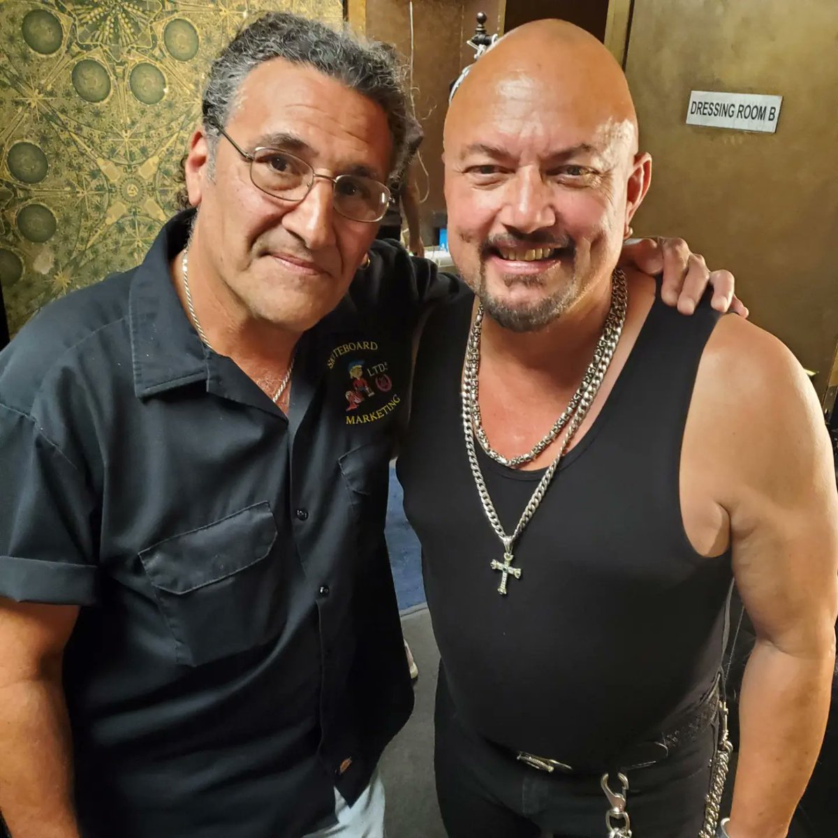 Having a little pre show hang time with @geofftate @SonyHall for #thebigrockshow the band was tight live with 3 guitar players. #munseyricci #geofftate #metalcontraband #metal