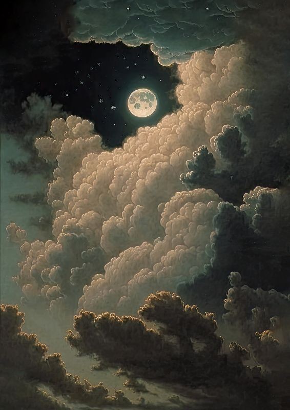 elemmiressoul's tweet photo. moon &amp; clouds. https://t.co/uXtgv2wrSo