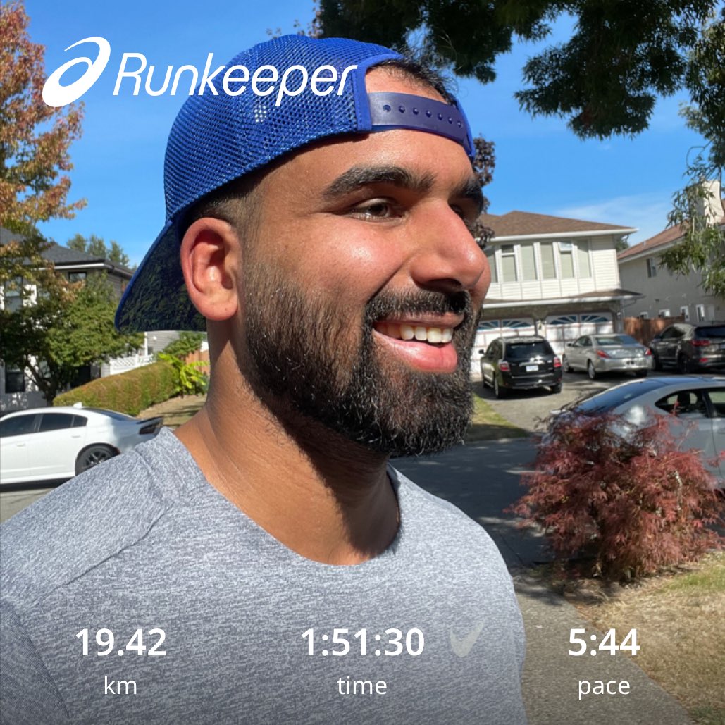 They say it’s all down hill after 30 but I think I’m doing alright… 19+km long run! #runvan @GreatTrekRun prep