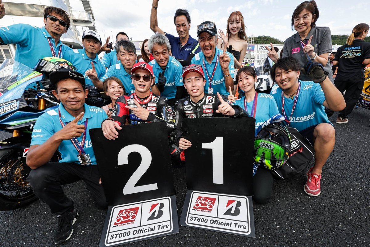 SohwaTiger's tweet photo. 今季2度目のワンツーフィニッシュ。
ライダー2人に本当に感謝です。 
ありがとう。
優勝 西村硝       2位 阿部恵斗 https://t.co/e0cUFDx9iF