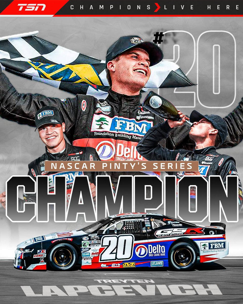 TREYTEN LAPCEVICH WINS HIS 1ST PINTY'S CHAMPIONSHIP!

A dominating season for the 19-year old driver from Grimsby, Ontario ends with a victory at <a href="/DelawareSpdway/">Delaware Speedway</a>.

#NASCAR #NASCAR75 #NASCARPintys