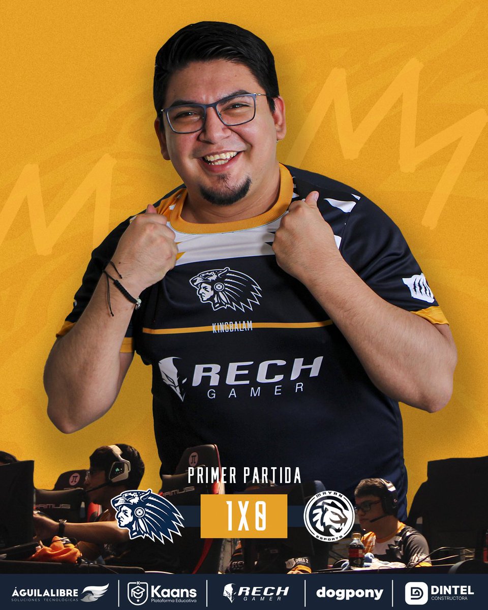 La primer partida se queda con nuestros Jaguares 💙🧡🐆

 KB 1 -0 Team Mayan 

Aún falta camino en este Bo5 

#DaleBalam #KingBalam #DOTA2 #Esports