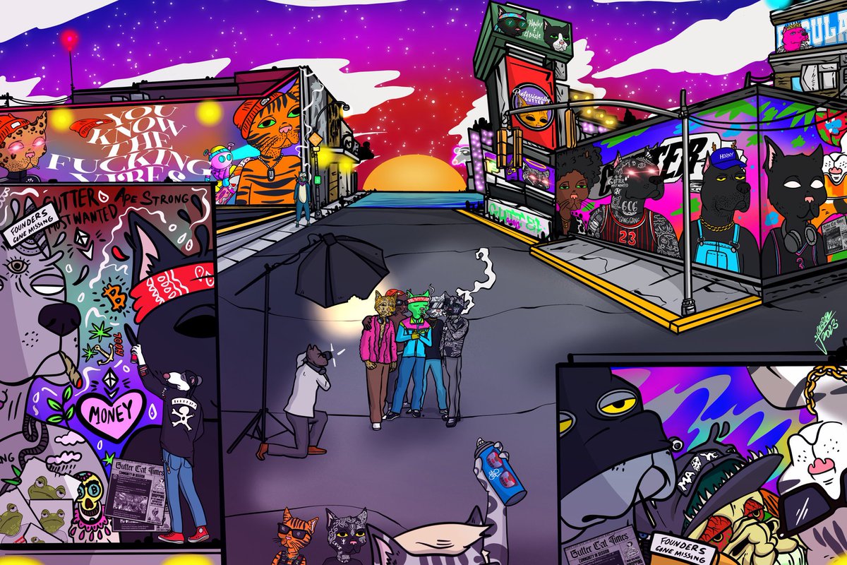 LVSpike420's tweet photo. Shoutout to @gutterrecordz for building for the community during the Bear off a free mint! Another sick airdrop drawn by the legend @iamMRJOUBREL. So happy & honored to have my Snorlax Galaxy Dog make his debut appearance ๐ฎโ๐จ๐ฅ #GangGang #GutterRecords #BeanieGang https://t.co/LRgY5loBsR