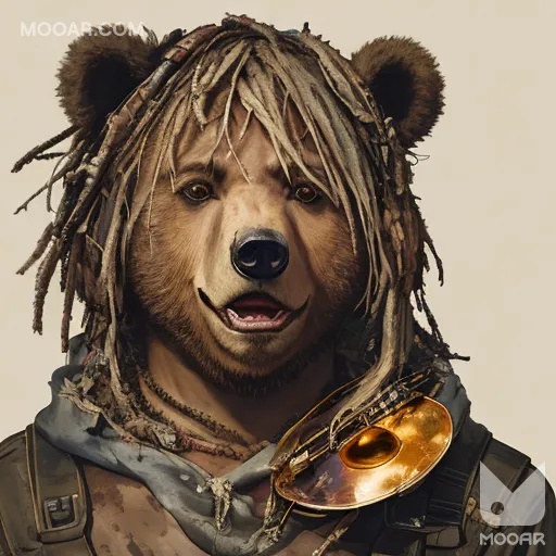 nari222NFT's tweet photo. Street Musician Bear
#GasHero #MOOAR #ClumsyBears https://t.co/k299rBoXJC