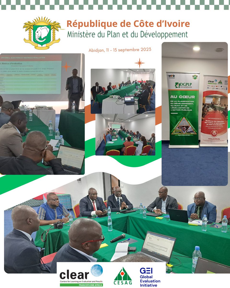 ClearFA_CESAG's tweet photo. Formation en #SuiviEtEvaluation des politiques publiques: Un séminaire clé conduit par #ClearFa.
Confirmant son engagement à institutionnaliser le Suivi & Eval., le @Gouvci ivoirien a fait renforcer les compétences de 25 de ses cadres dans le domaine,
du 11 au 15 septembre 2023 https://t.co/Wy7Jg6VYmC