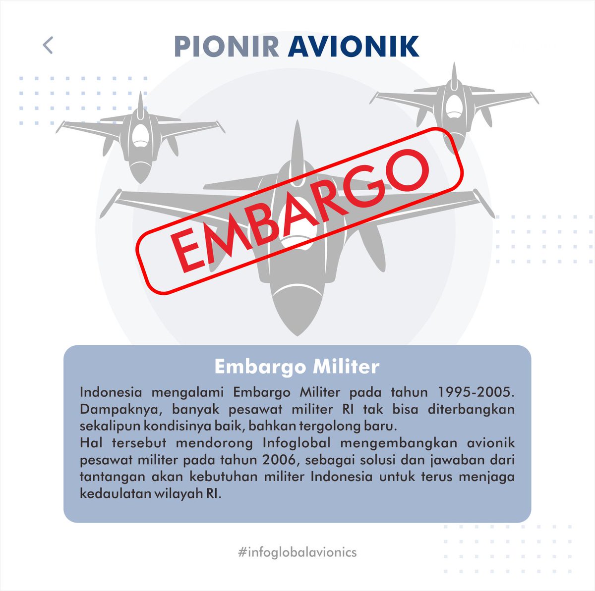 infoglobal_ID's tweet photo. Infoglobal sebagai pionir teknologi avionik di Indonesia Part 1
#avionics #infoglobal #infoglobalavionics #story https://t.co/j8TfZAB60S