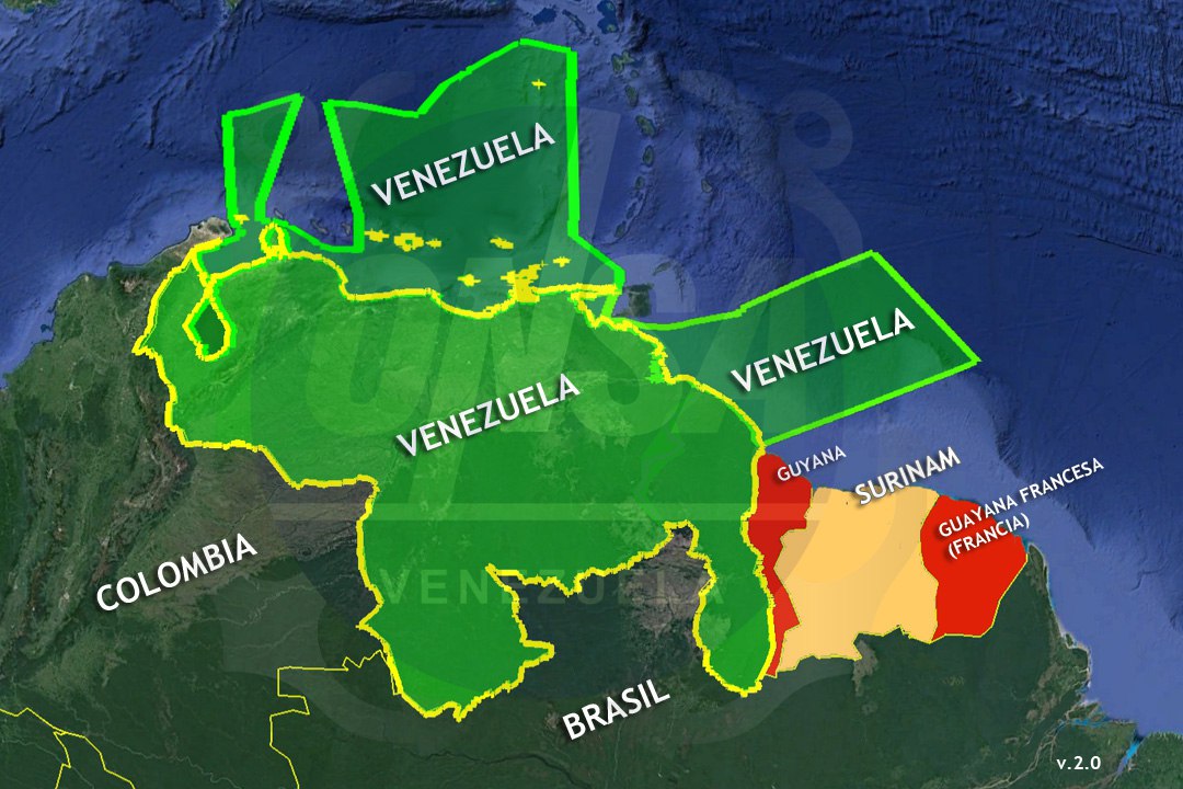 onsavenezuela's tweet photo. #ONSAnews | más información vía
► https://t.co/KpXyvjPFZq
• • •
✅ El Verdadero Mapa de Venezuela, vecinos continentales y sus espacios acuáticos (https://t.co/wjgfHPREyk).
--
#MapaDeVenezuela #FachadaAtlánticaVE #Venezuela #ONSAtips #Esequibo #EsequiboEsVenezuela #Guyana https://t.co/Dy3xolO29D