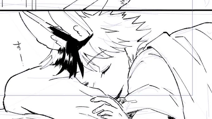 信じられん。午前中でペン入れ4pおわってしまった。この力を〆切のずっと前にださんかいwww 