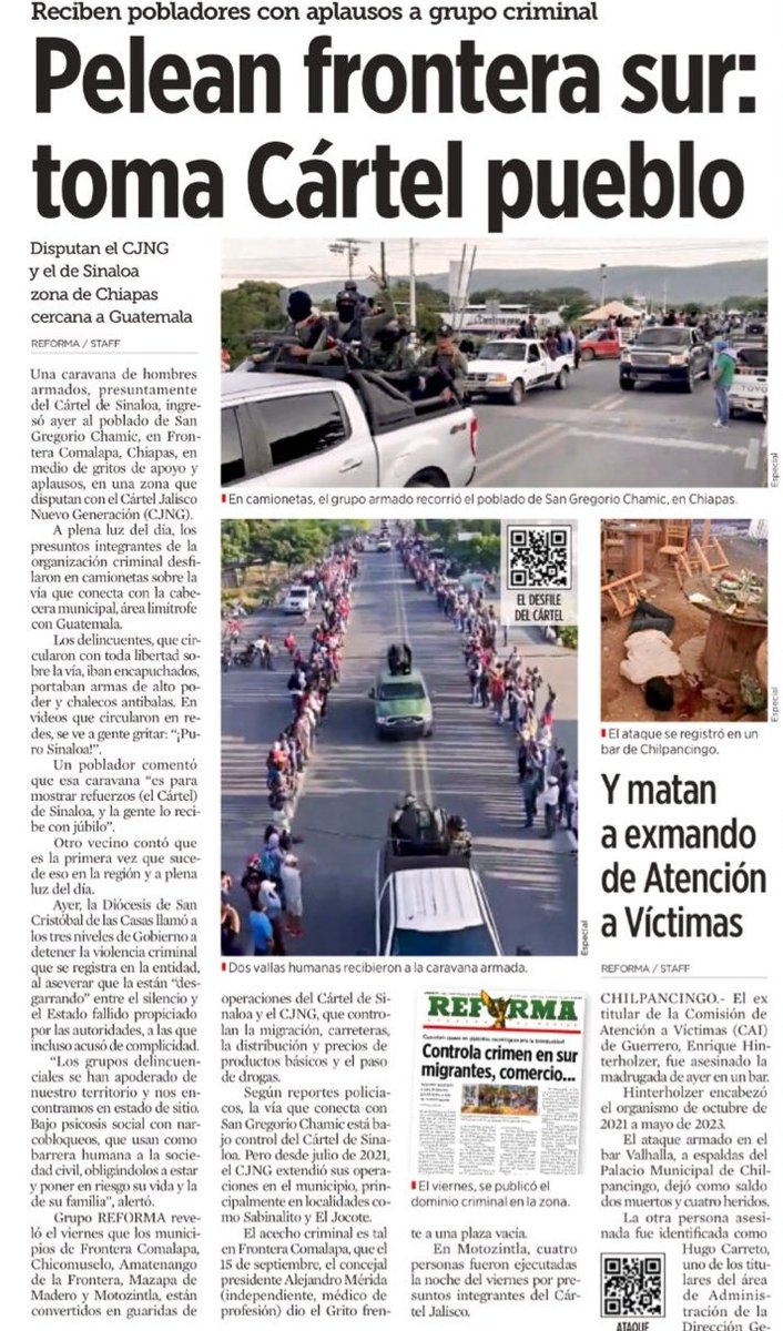 JuanSan49402504's tweet photo. #QuienManda
#CDS
Que dice de esto Sr. @lopezobrador_ , como que el levantarse a las 5 de la mañana y reunirse con otros inútiles, no tiene ningun efecto en la #SeguridadNacional ...
Ya mejor levantese tarde y así hace menos pendejadas !!! https://t.co/1FGP2jitVo