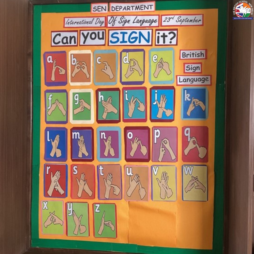 Did you know 23 September was International Day of Sign Language? We celebrated the day to create awareness on neurodiversity, inclusion and multiculturalism. Visit the SEN department to have a look at the board with British sign language alphabets and learn to sign your name!