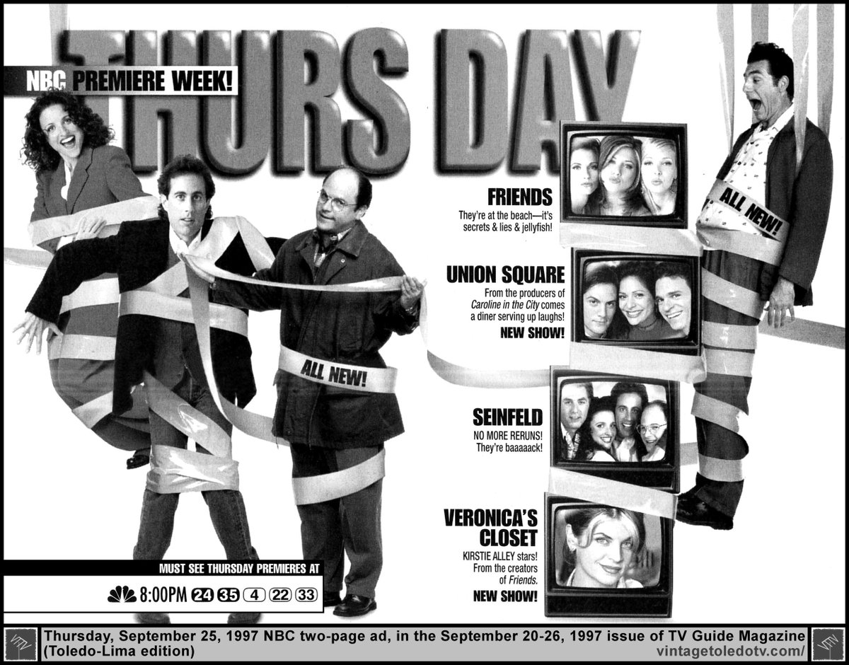 k50cullen's tweet photo. In 1997 and 26 Years Ago, #VeronicasCloset premiered on @nbc on this day RT and Like if you remember this show. (#KirstieAlley, @dancortese, @darylchillmitch, @kathynajimy, @kingoftrace, #RonSilver, #LorriBagley, @RobertProsky, @davidcrane, @MartaFKauffman, #KevinBright, https://t.co/MjeCBI5AKG