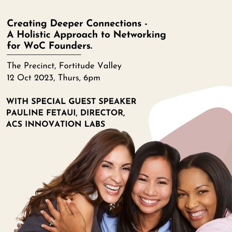 Join us for 'Creating Deeper Connections' event on Oct 12 at The Precinct, featuring Pauline Fetaui. Register now: bit.ly/3LuFepX #Networking #Innovation