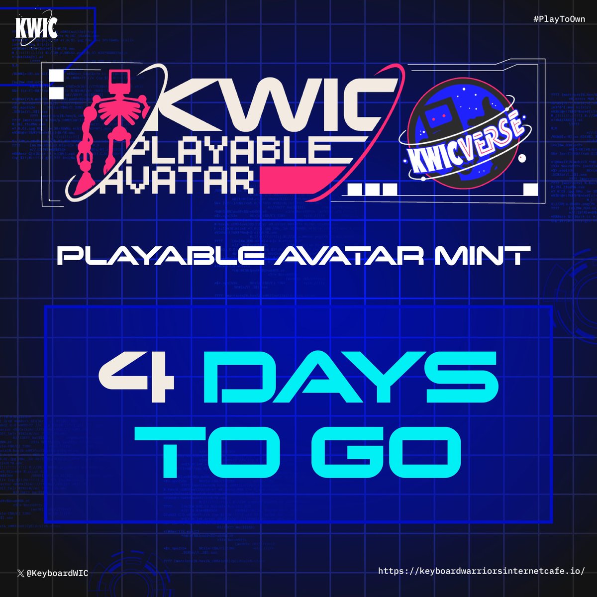 KeyboardWIC's tweet photo. kwic://4.days

There is now only 4 days left until the KWIC - Playable Avatar mint!

Join the KWIC discord for more information: https://t.co/2lnKKqmArr…

#PlayToOwn

#KWIC #CNFT #CNFTCommunity #Cardano #NFT #NFTCommunity https://t.co/oJFRkwFPjp