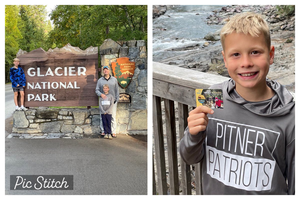 keeley_sara's tweet photo. Our fourth grader got us in to Glacier National Park with his #everykidoutdoors National Park pass ๐๏ธ #pitnerpride https://t.co/WVVAdrUCgB