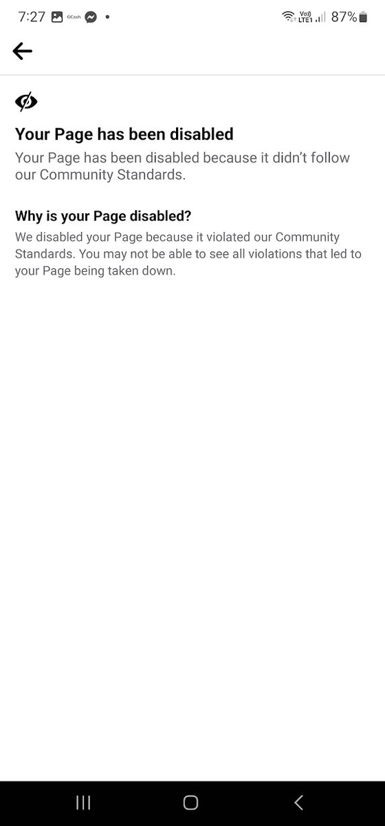 giancayetano's tweet photo. Hello @facebook why did you take down my page and your info and message is contradicting. Anyone could help me on this? it's been 30 days. Thank you! https://t.co/XuCFyaw5L6