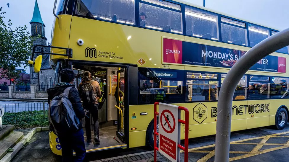 Renationalisation.

The first state run Buses in 37 years are now running in Manchester.

Now it is time for all Buses, Rail, Water, Mail and Energy.