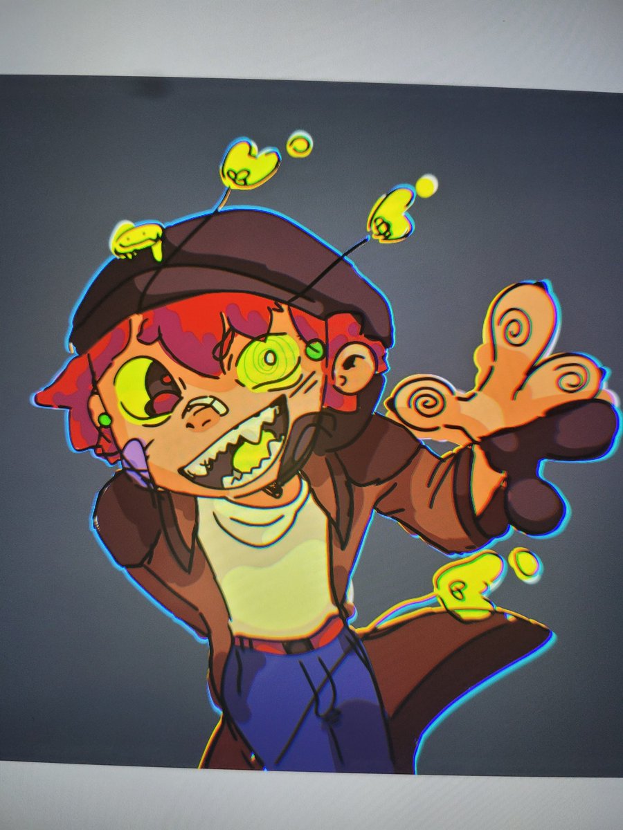 ChokingOnTheVHS's tweet photo. yo!! i keep seeing these #hanadrawmyoc things and they're super cool!! if possible id love to see this goofy guy in your style one day since hes so different :) https://t.co/pU6UNwcJUy