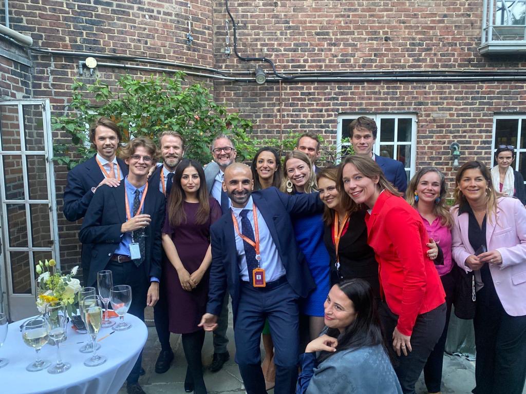 Djeyhoun's tweet photo. With the #UNGA78 #HighLevelWeek concluded, a moment of celebration with KNL Principals and the amazing  team at the Netherlands Mission to the #UN. A lot of hard work went into the preparation of the week; a lot more to be done to follow up on discussions, agreements, debates. https://t.co/jL9hofQpP2