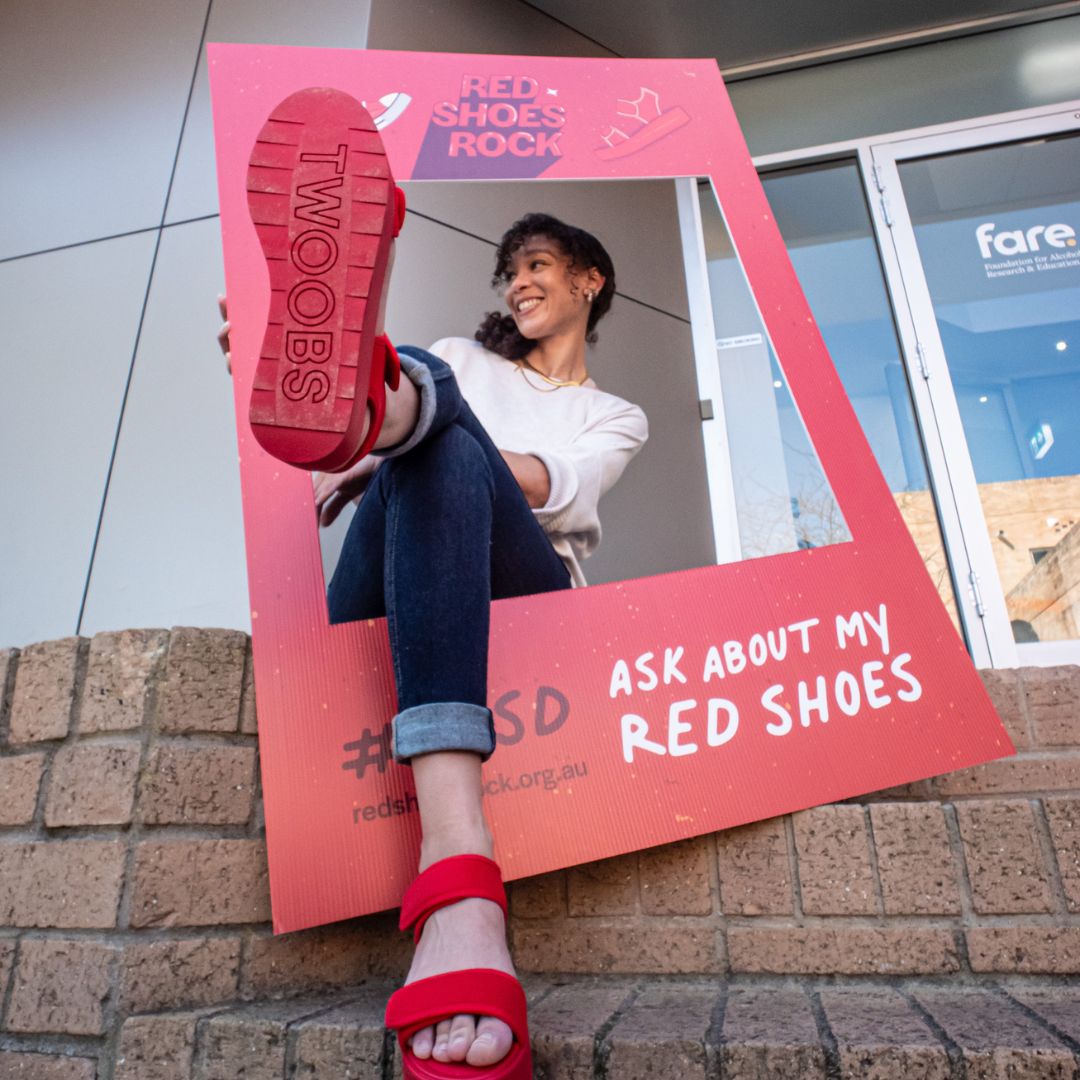 FAREAustralia's tweet image. We LOVE the shoes! FASD advocate Jessica has been rocking her red TWOOBS for #FASDAwarenessMonth 👠 

Jessica shared her story with FARE about being diagnosed with #FASD at age 33, and how it helped her better understand herself.