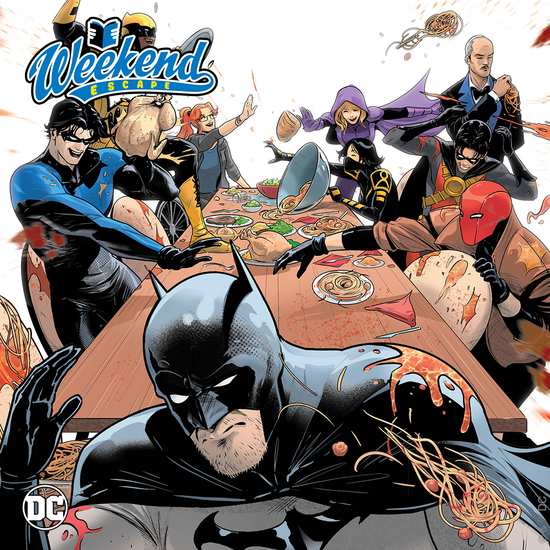 Batman's tweet photo. Cozy up and spend some quality time with the Bat-Family this weekend in the Webtoon series BATMAN: WAYNE FAMILY ADVENTURES, our pick for your #DCWeekendEscape. https://t.co/RhaWp0Z1yu https://t.co/u8OMuEKAMJ