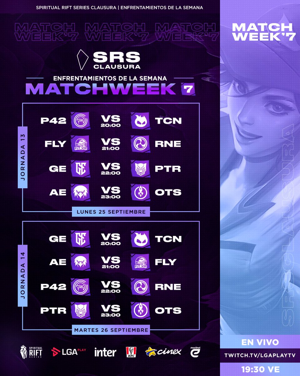 ¡Últimas jornadas antes de los #PlayOffs 😱!conéctate para apoyar la transmisión y a tu equipo favorito. No olvides de aportar por tu equipo favorito en cada partida en nuestro stream 🔥

#esports #lollatam #riotgames #spiritualriftseries