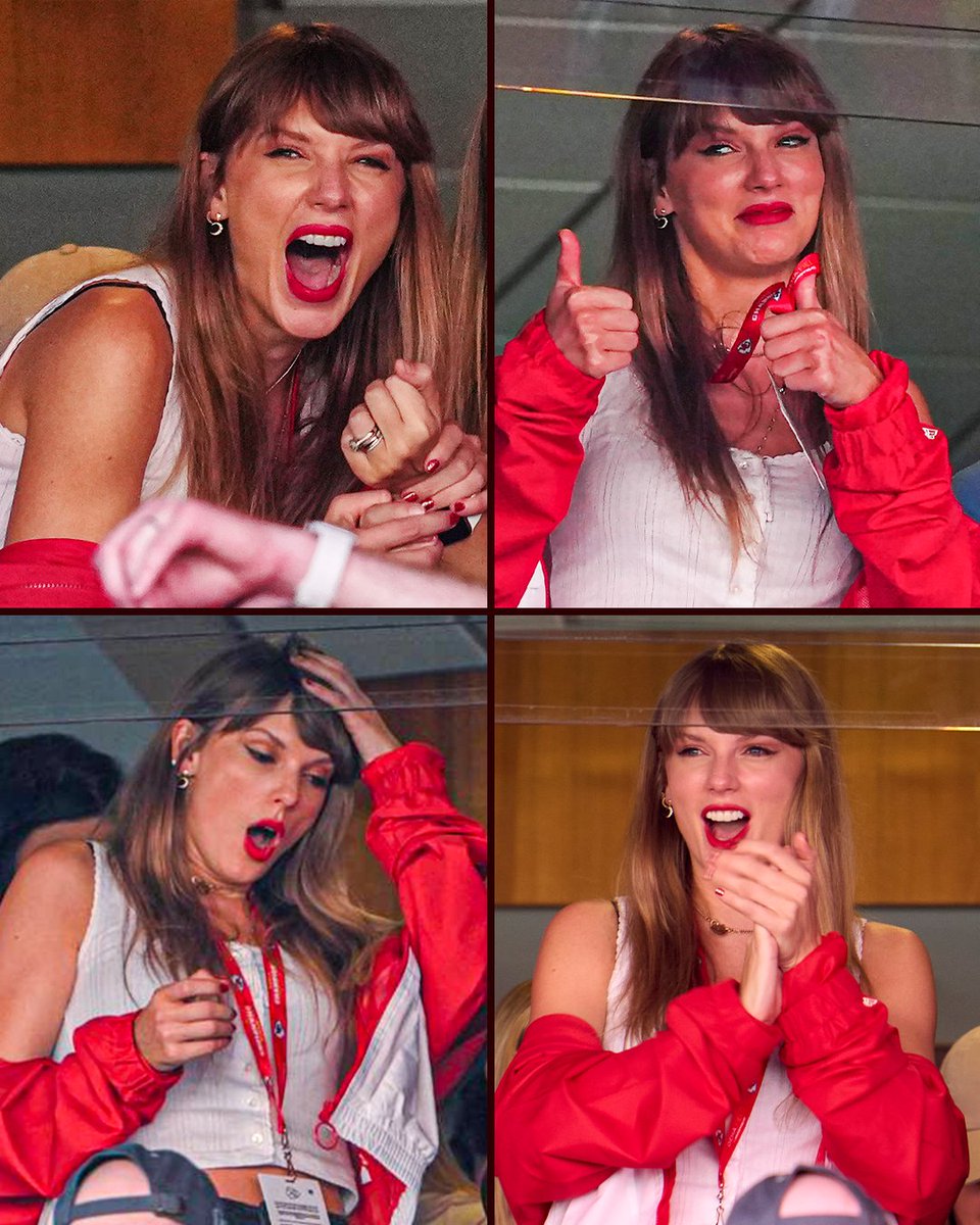 Taylor Swift felt all the feels during the Chiefs game 😅