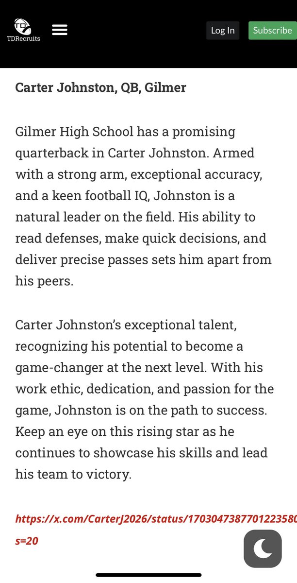 Gene Loyd Johnston ll (@genejohnston_ll) on Twitter photo Keep stacking days son! <a href="/CarterJ2026/">Carter Johnston</a> shoutout to <a href="/StumpGodfrey/">Darian Godfrey</a> Truly puts his all in his guys and is the best in the biz! ๐ฏ Keep stacking days son! <a href="/CarterJ2026/">Carter Johnston</a> shoutout to <a href="/StumpGodfrey/">Darian Godfrey</a> Truly puts his all in his guys and is the best in the biz! ๐ฏ