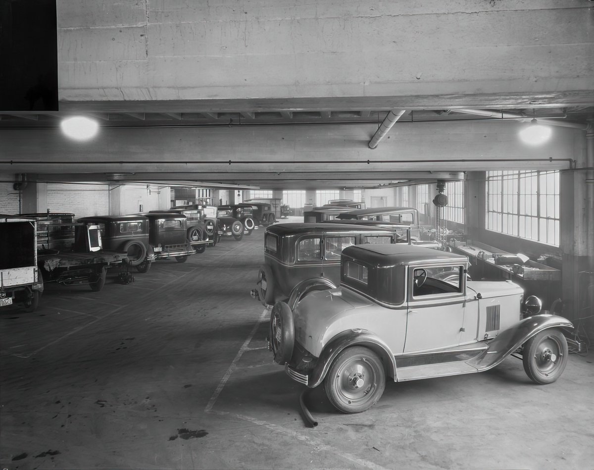 A parking garage in Toronto in 1932