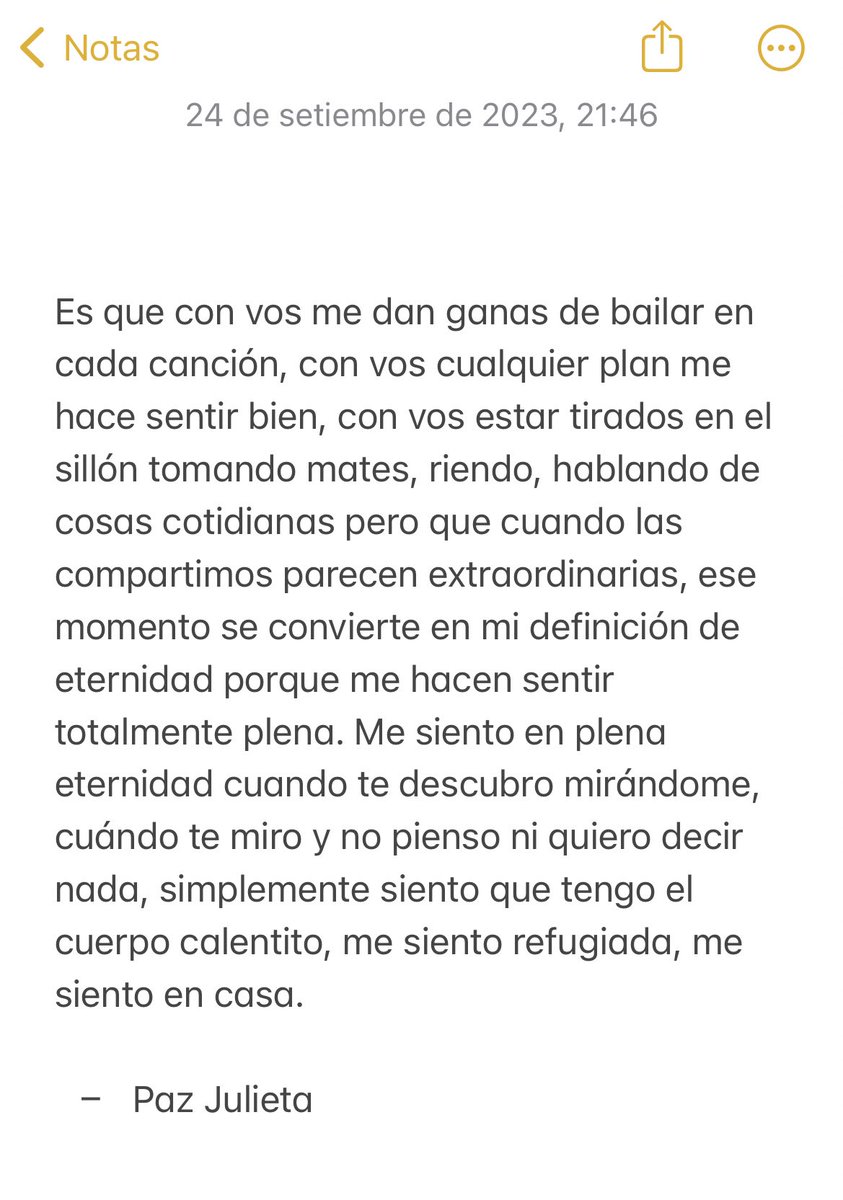 “Con vos, solamente con vos”