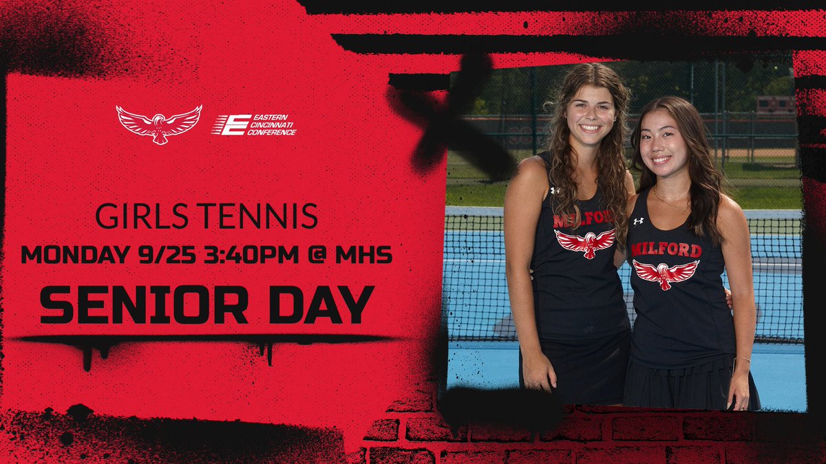 The Senior Recognition spree continues!!! We get the proud honor of recognizing our 2 spectacular <a href="/mhseaglestennis/">Milford Tennis</a> seniors Jasmin Mu &amp; Caroline Cole! Be there to pay homage to these 2 ladies &amp; the remarkable legacy they are leaving behind!

@milford_schools @milfordhseagles