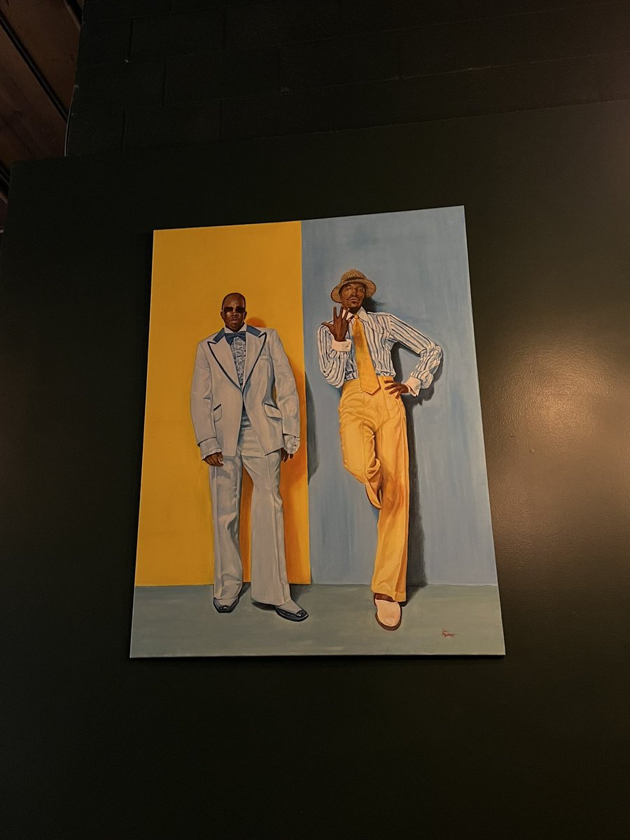 mrjamesbarber's tweet photo. Incredible @Outkast painting by @TonyAgu65322410 now on display at @Vesperatl https://t.co/oG5xO3me1h
