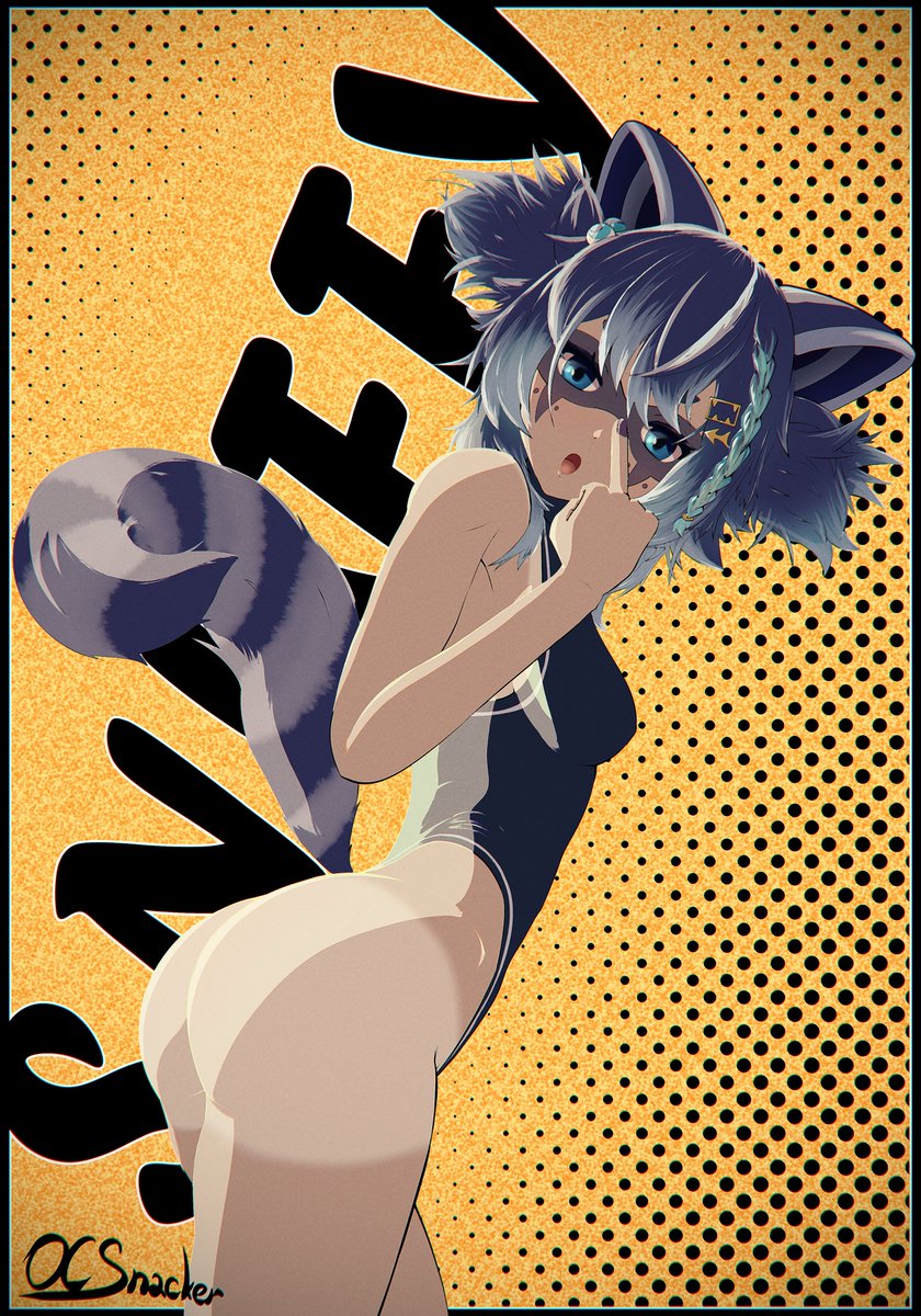 oc_snacker's tweet photo. #VTuberEN #Vtubers #digitalart #snuffyart Snuffy tan line. https://t.co/jOr7p1QJth