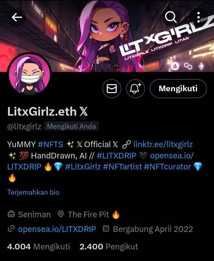 Danggg fast soldd🔥🔥🔥🔥
<a href="/litxgirlz/">LitxGirlz.eth 🔥💎</a> 
Don't forget to follow him🫂
Thank you very much for the support, I'm very happy about this🤟🔥🔥
