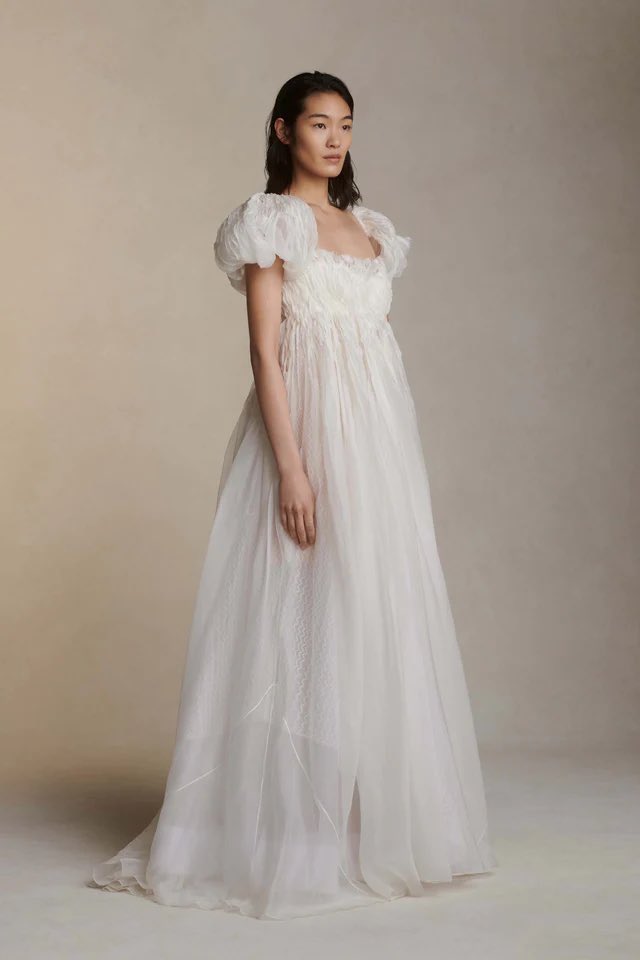 I’m already married and my dress was beautifully extravagant, but if I decided on something white, it would have been something like these two