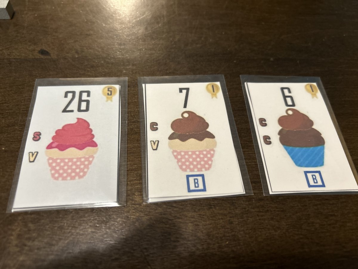 Got some playtesting in today of Reemergence Inc. and Cupcake Challenge - two games @danielrocchi67 and I designed. One is about bringing back extinct animals - and the other is about - well... cupcakes and making a cupcake tower.