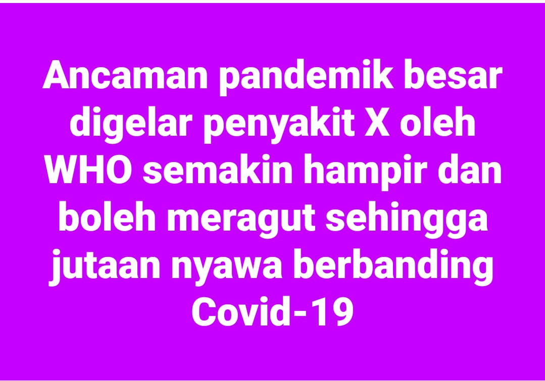 SinarOnline's tweet photo. Ancaman penyakit X makin hampir

Ini adalah bebenang: