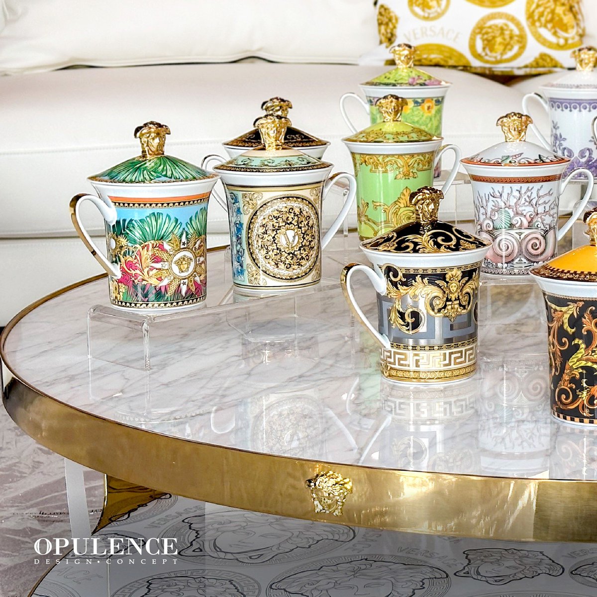 Opulence_ph's tweet photo. Immerse yourself in the rich heritage of Versace and Rosenthal with the exquisite 30th Anniversary mugs.  Let their exquisite craftsmanship and sophisticated aesthetic transport you to a realm of absolute luxury, breathing elegance into every corner of your home. https://t.co/yytqO9Geg6