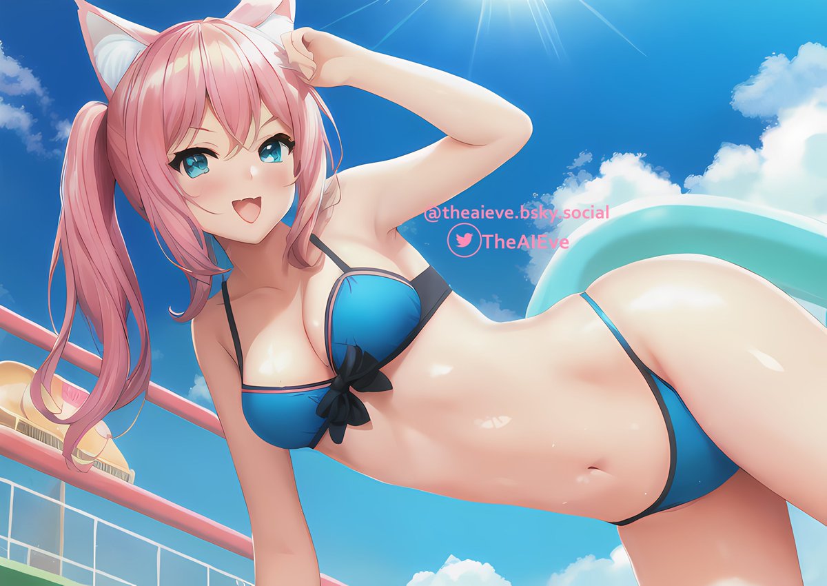 TheAIEve's tweet photo. Here's the last image for Catgirls at the water park. I hope you enjoyed this weeks themed artwork~

#AI #AIgirl #AnimeArt #Animegirl #mangaart #Mangagirl #AIArtwork #aiartist #AIイラスト #AIイラストメーカー #AIart #AIArtworks #AIイラスト少女 #aigirls #catgirl #catgirls #swimsuit https://t.co/LsPk0Els6q