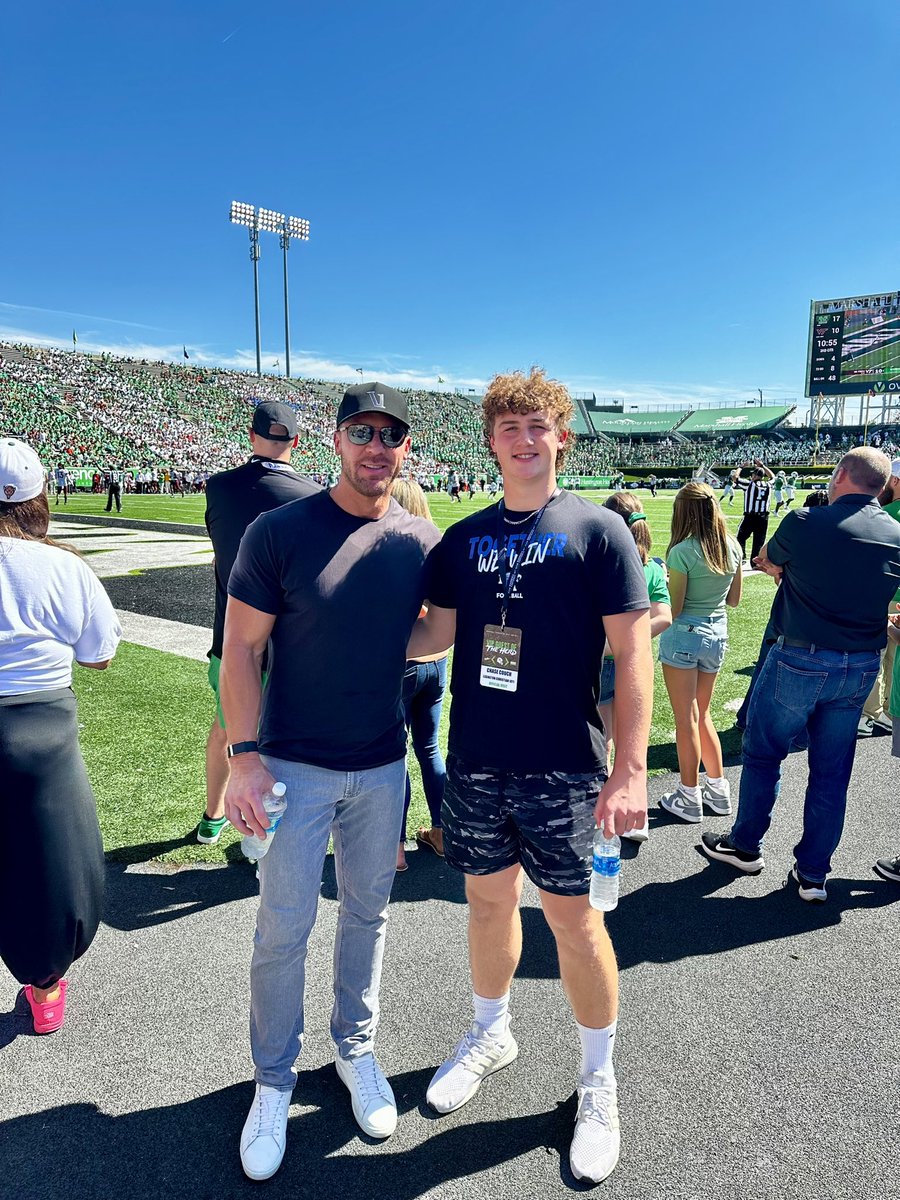 Chase41_sc's tweet photo. Had an amazing time on my Official Visit at Marshall this weekend! 🦬🟢⚪️ @Oakley_Watkins @CoachDCharles @CoachHuff @street_ralph https://t.co/qZk0zNGoBf