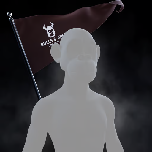 The God Ape Quest within the @BullsApesProj has been awesome for me The team created the Flag (see pic) - it is a necessary NFT primarily earned through X engagement, Discord engagement, and competitions It allowed me to participate via effort/time and acquire these NFTs 🧵