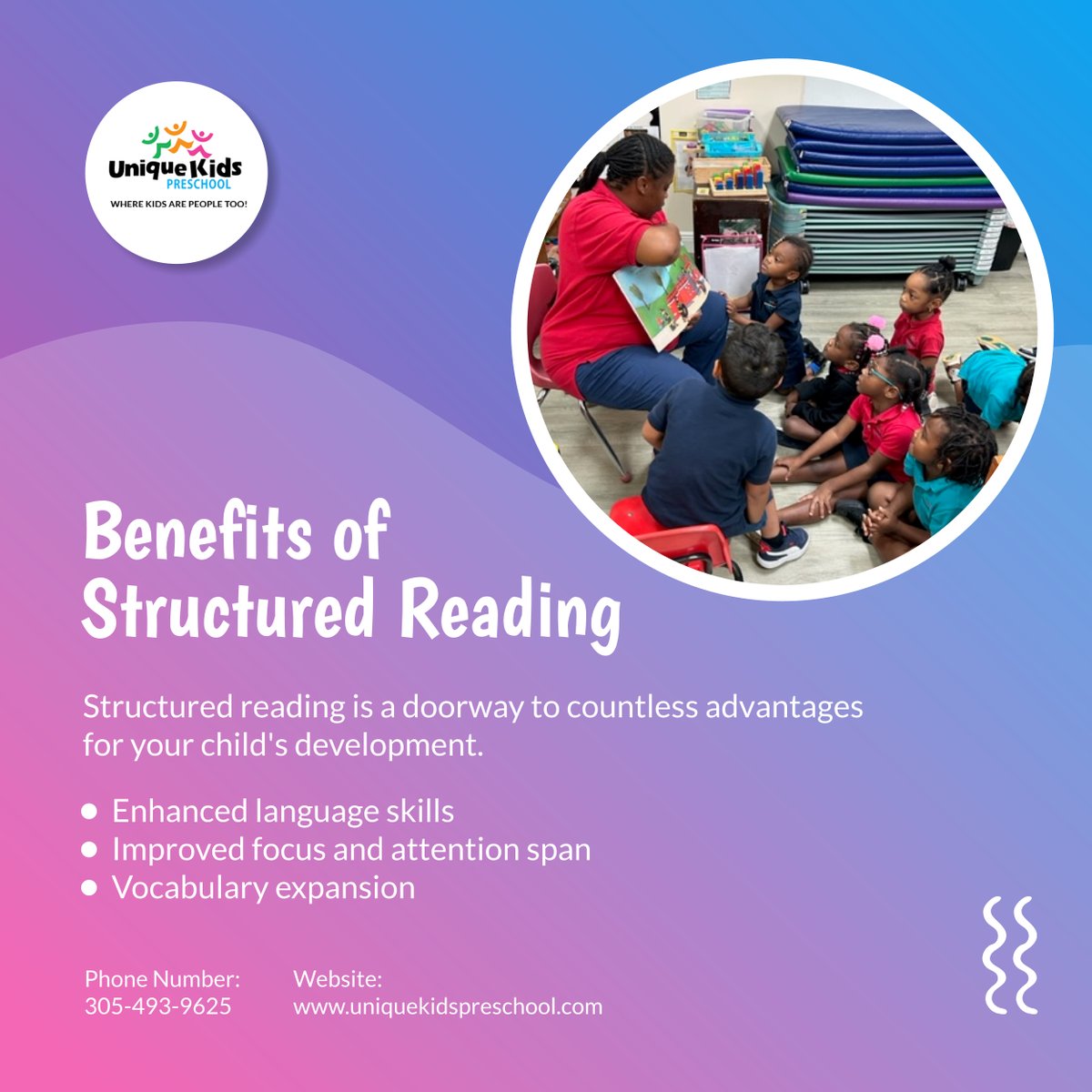 uniquekidspres's tweet photo. Open the book to a world of benefits! Structured reading paves the way for your child's brighter future. 

#instafollow #Earlychildhoodeducation #Miami #Education #Children #Preschool #MiamiGardensFL #ChildCare #StructuredReading https://t.co/W4sqgjMnW3
