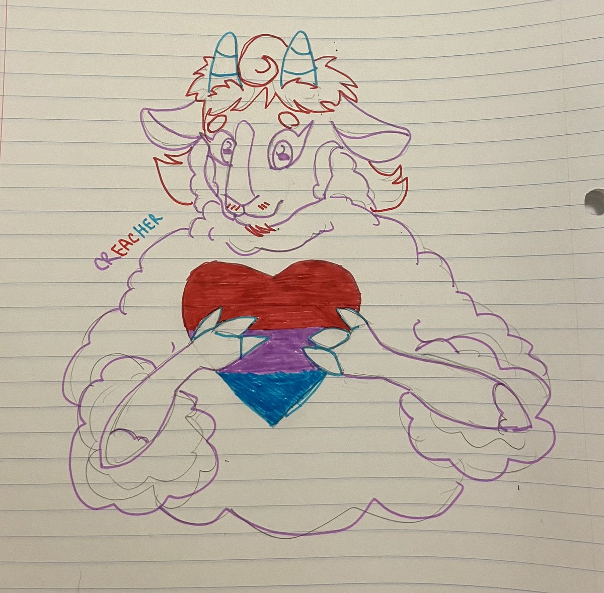Quick, silly, and late—happy belated birthday, fellow bisexuals #BiVisibilityDay #furry