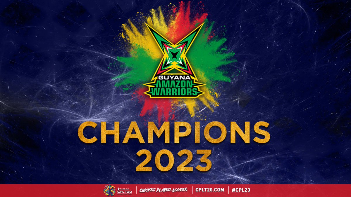 CPL's tweet image. 6️⃣th Time the Charm✨  Congratulations @amznwarriors 👏
#CPL23 #CPLFinal #TKRVGAW
#CricketPlayedLouder #BiggestPartyInSport