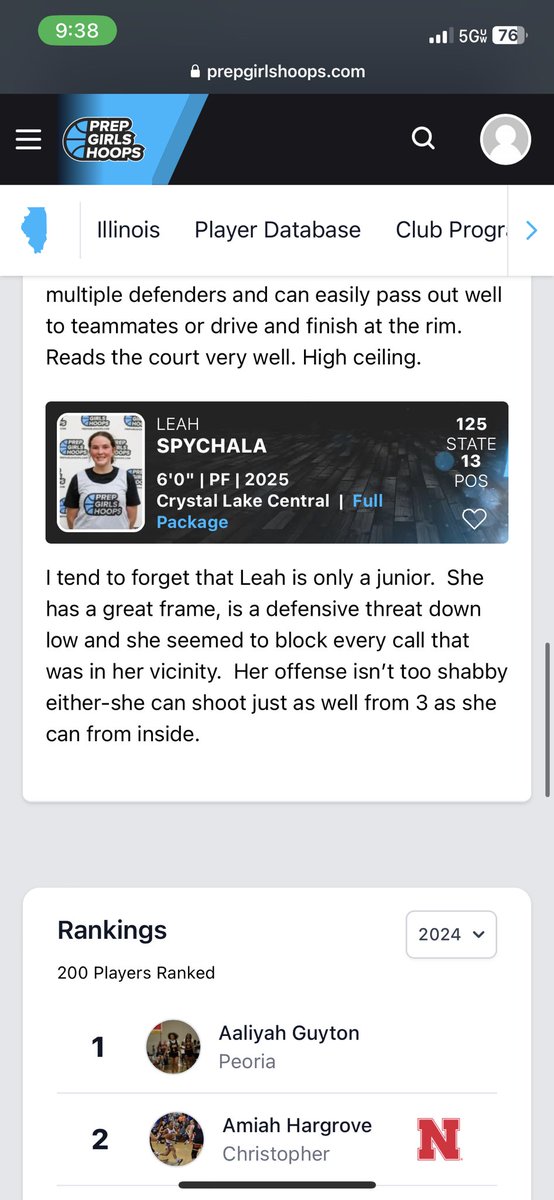 Leah was on another level this weekend at the showcase, rebounding, blocking shots, leading the break. Excited for her big junior year at CLC. <a href="/leahspychala/">Leah</a>