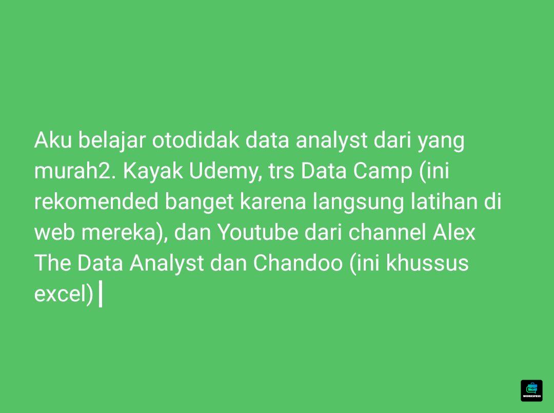 worksfess's tweet photo. Work! Buat yang tanya belajar otodidak dimana ya. Semoga membantu https://t.co/wqitimL1s0