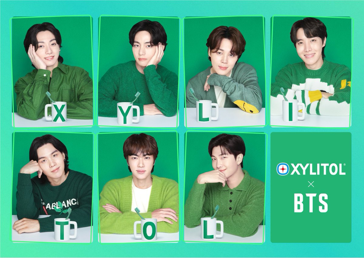 lottewellfood's tweet photo. #XYLITOL × #BTS 
✨새로운 모델컷 공개 🎊

멤버들과 함께
Let’s XYLITOL!

#롯데웰푸드 #자일리톨 #XYLITOL #롯데자일리톨 #롯데껌 #방탄소년단 #BTS_XYLITOL #BTS https://t.co/wCSgrppeIf