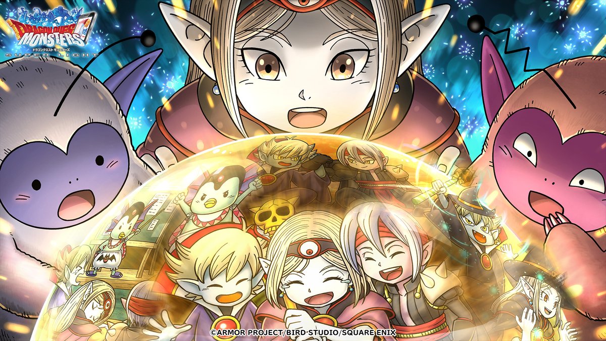 DQMSL_OFFICIAL's tweet photo. 【星降りの生誕祭】
今日は「ドラゴンクエストモンスターズ　テリーのワンダーランド」の発売日！
発売から２５年を記念して、DQMSL運営チームより特別なイラストをお届け！
さらに、今年は #DQM3 発売決定も記念して、プレイヤーの皆さまに「１０連ふくびき券スーパー３枚」をプレゼント！ #DQMSL https://t.co/W871IqiqvB