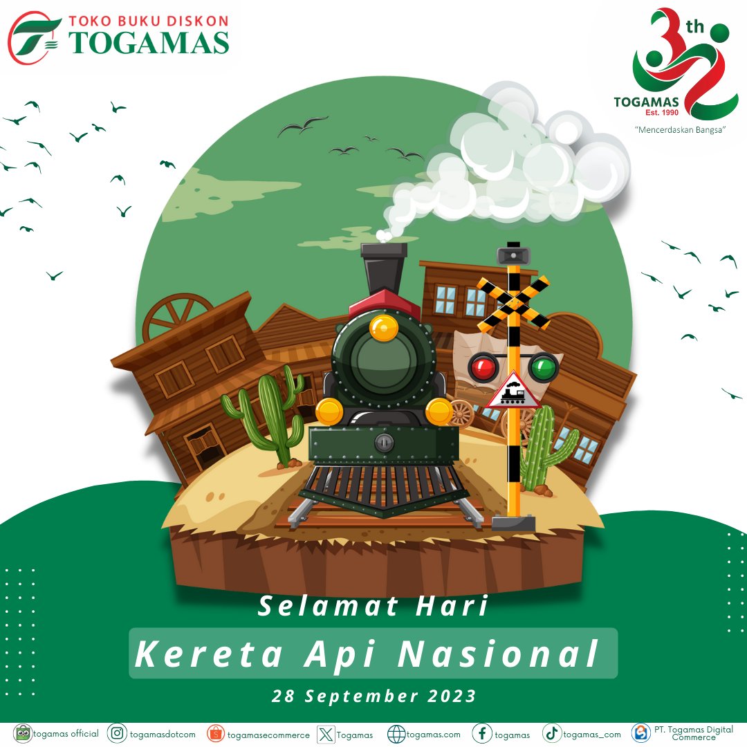 Togamas's tweet photo. Selamat Hari Kereta Nasional, 28 September 2023 ππ
#harikeretaapi #harikeretaapinasional https://t.co/eMJvxXs3vQ