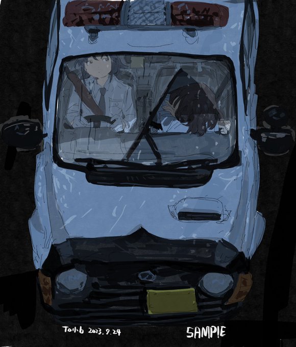 「driving necktie」 illustration images(Latest)