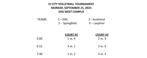 SHSENATORVB's tweet photo. JV City Tournament schedule 🏐 https://t.co/8OjiezZZrG